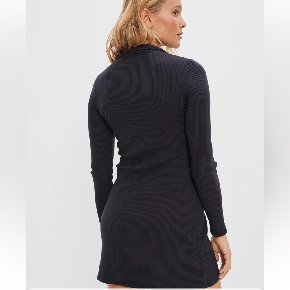 AEO Ruched Knit Button Up Dress - Picture 2 of 7